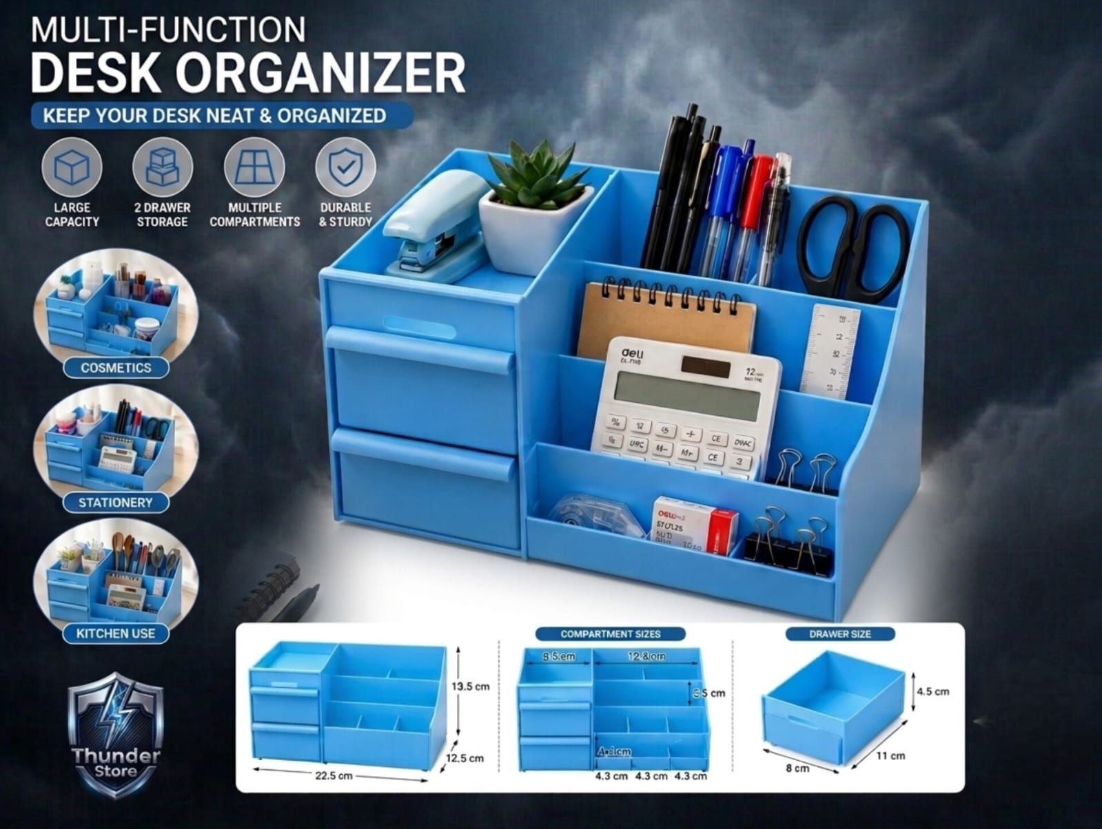 Multi-Function Desk Organizer
